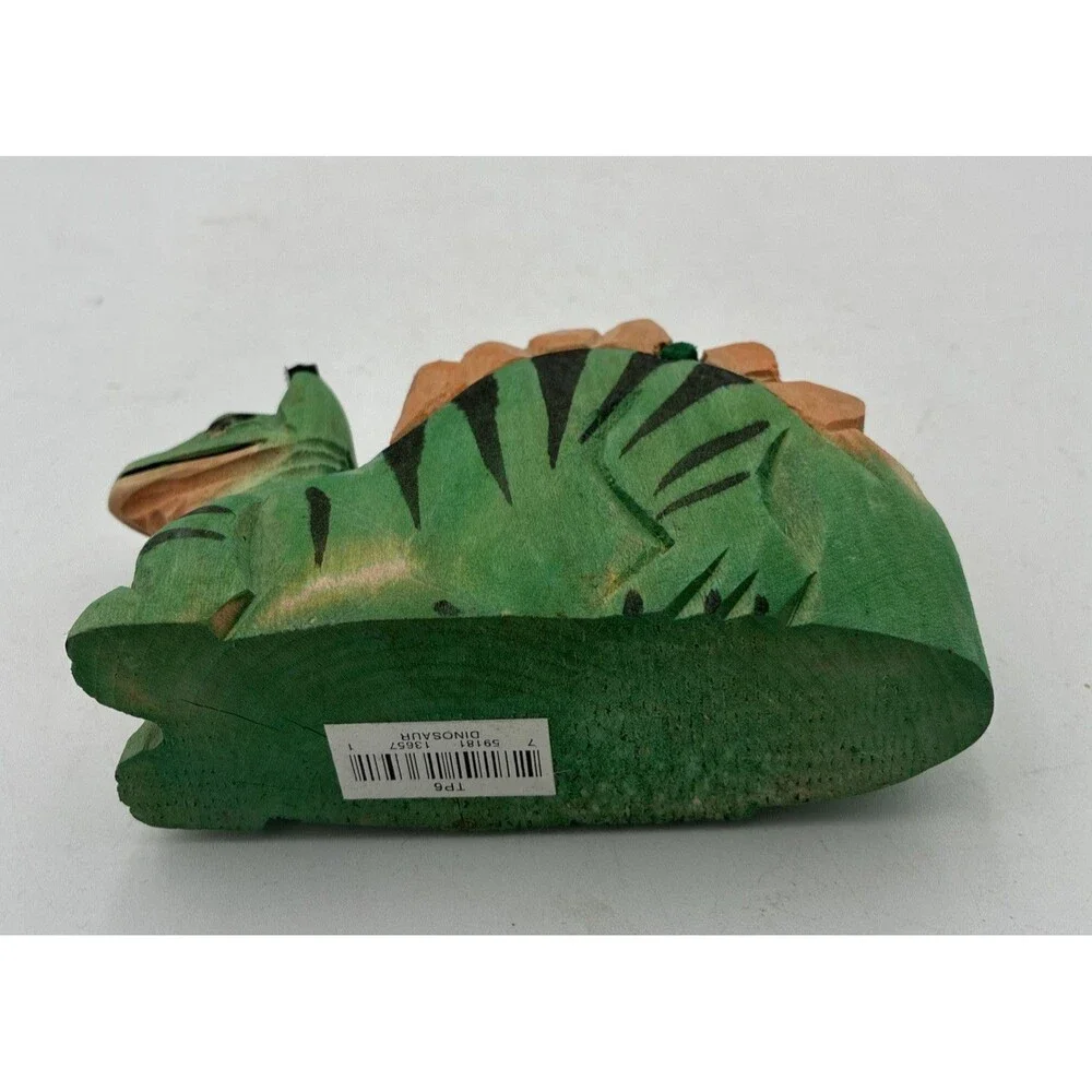 dinosaur head shape Tape Dispenser desk top wood carving